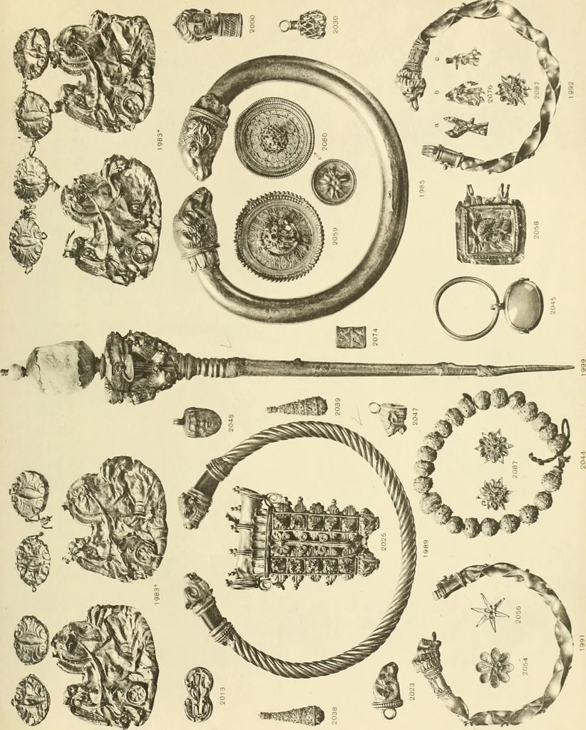 An illustration from Catalogue of the jewellery, Greek, Etruscan, and Roman, in the departments of antiquities, British Museum, 1911, leaf 544