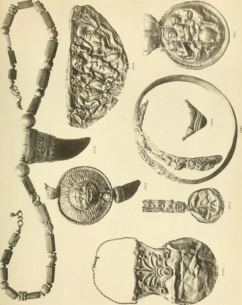 An illustration from Catalogue of the jewellery, Greek, Etruscan, and Roman, in the departments of antiquities, British Museum, 1911, leaf 560