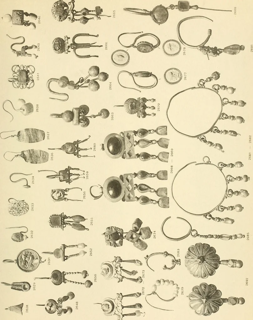 An illustration from Catalogue of the jewellery, Greek, Etruscan, and Roman, in the departments of antiquities, British Museum, 1911, leaf 576