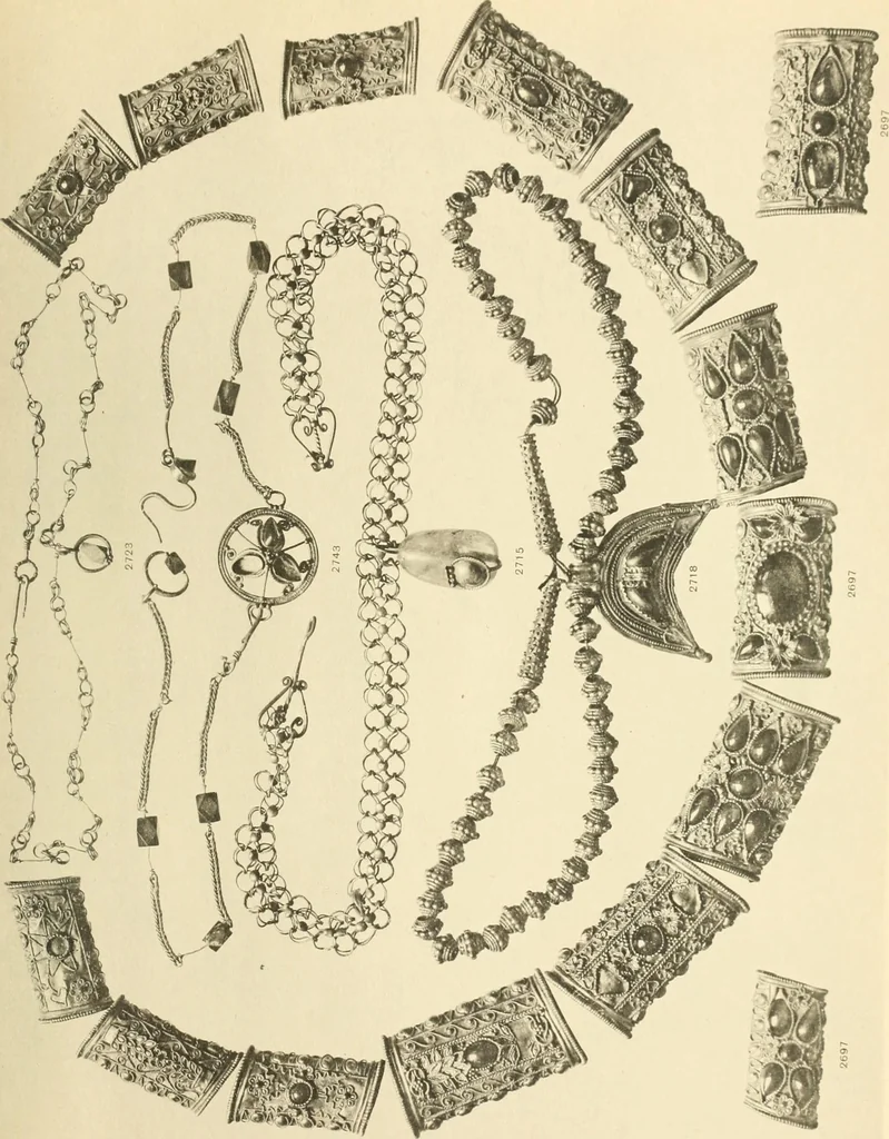 An illustration from Catalogue of the jewellery, Greek, Etruscan, and Roman, in the departments of antiquities, British Museum, 1911, leaf 580
