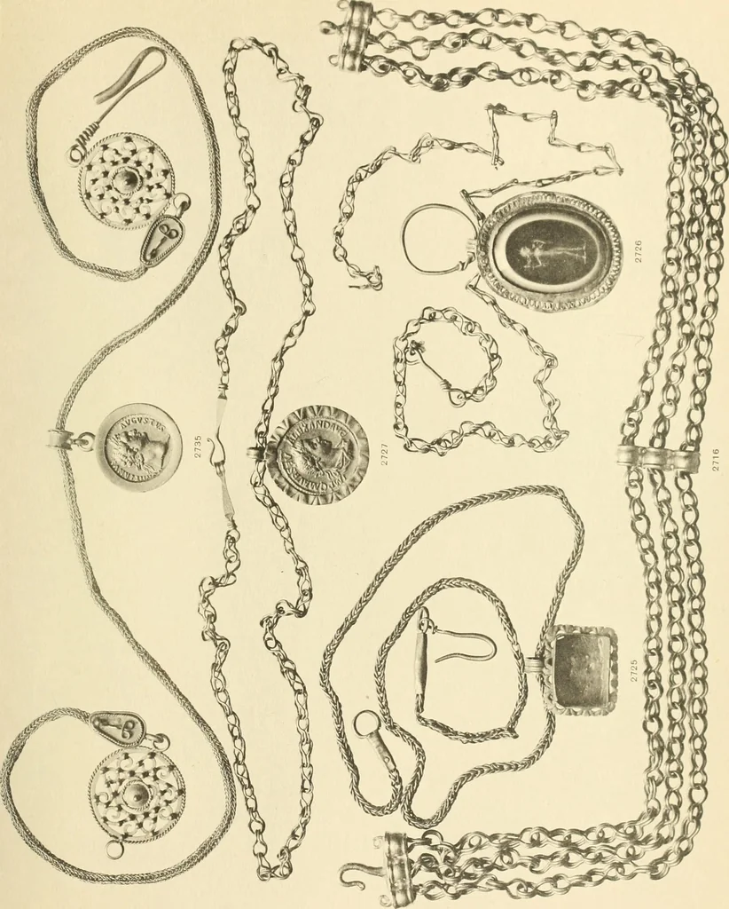 An illustration from Catalogue of the jewellery, Greek, Etruscan, and Roman, in the departments of antiquities, British Museum, 1911, leaf 584