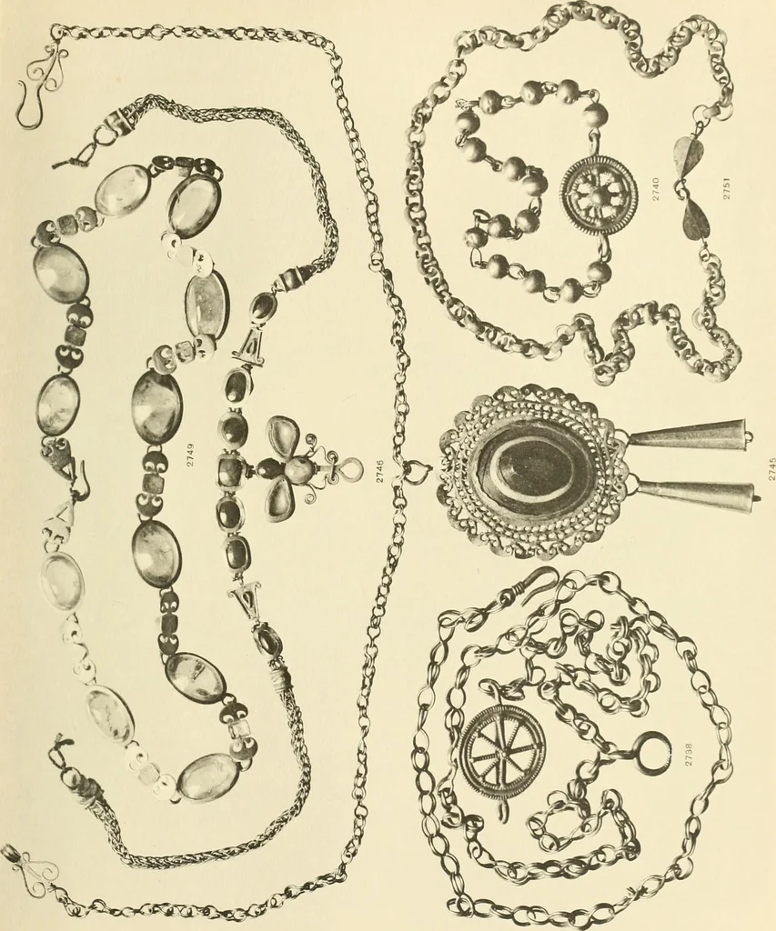 An illustration from Catalogue of the jewellery, Greek, Etruscan, and Roman, in the departments of antiquities, British Museum, 1911, leaf 588