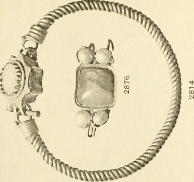 An illustration from Catalogue of the jewellery, Greek, Etruscan, and Roman, in the departments of antiquities, British Museum, 1911, leaf 596