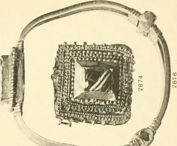An illustration from Catalogue of the jewellery, Greek, Etruscan, and Roman, in the departments of antiquities, British Museum, 1911, leaf 596