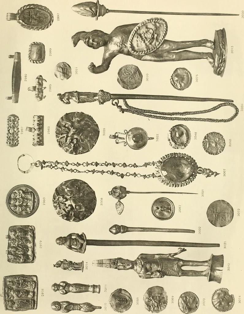 An illustration from Catalogue of the jewellery, Greek, Etruscan, and Roman, in the departments of antiquities, British Museum, 1911, leaf 604