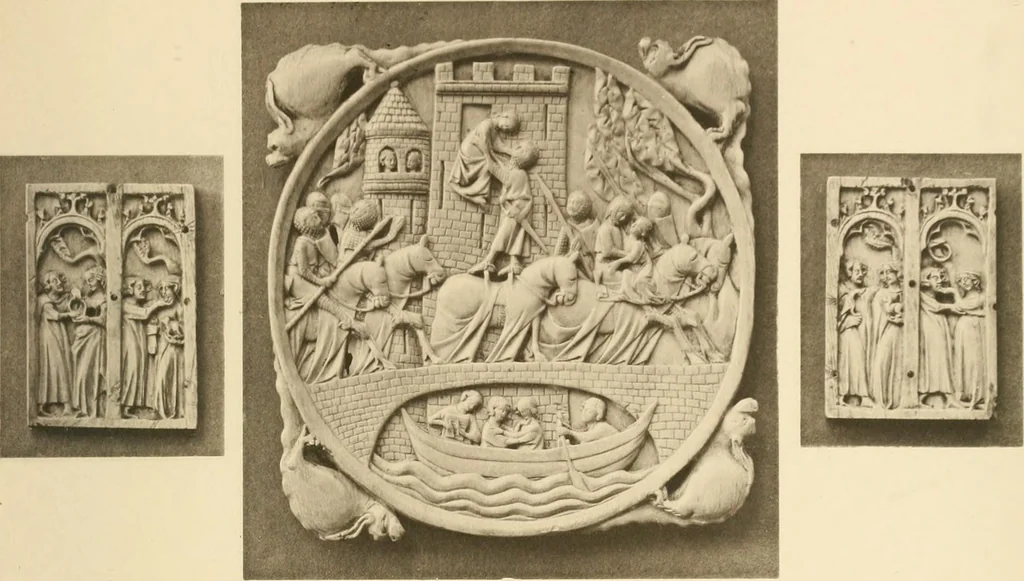 An illustration from Catalogue of mediæval & later antiquities contained in the Mayer Museum, including the Mather collection of miniatures and medals relating to the Bonaparte family, 1883, leaf 58