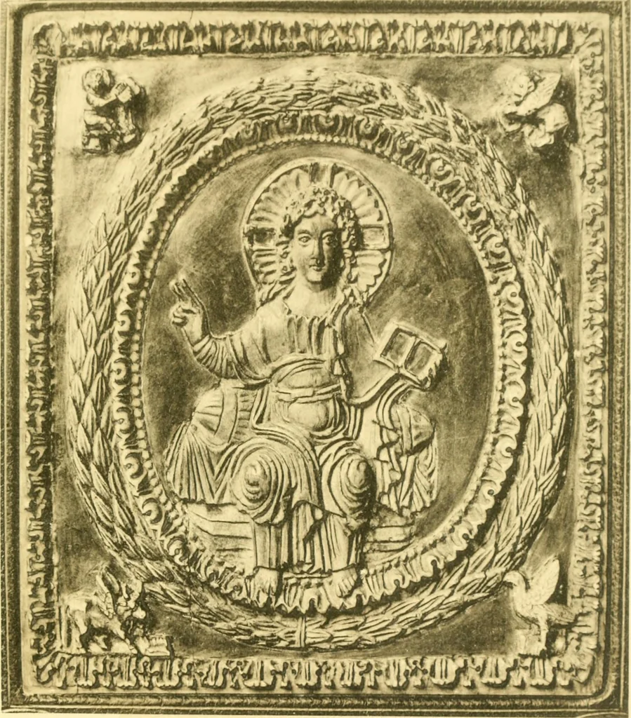 An illustration from Catalogue of the mediaeval ivories, enamels, jewellery, gems and miscellaneous objects bequeathed to the museum by Frank McClean, 1912, leaf 152