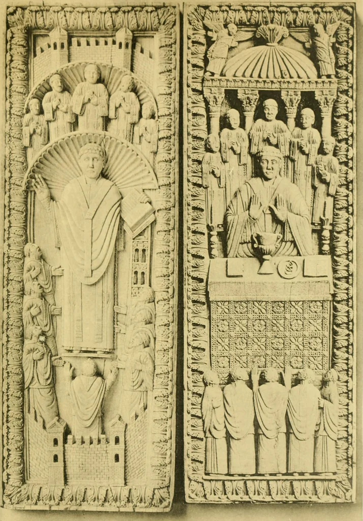 An illustration from Catalogue of the mediaeval ivories, enamels, jewellery, gems and miscellaneous objects bequeathed to the museum by Frank McClean, 1912, leaf 154