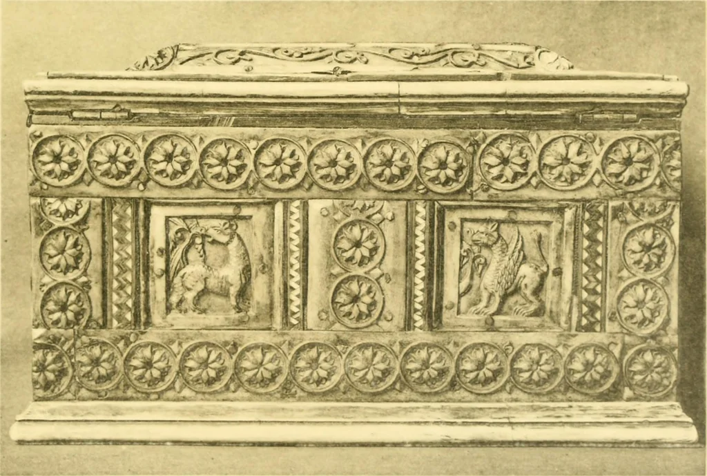 An illustration from Catalogue of the mediaeval ivories, enamels, jewellery, gems and miscellaneous objects bequeathed to the museum by Frank McClean, 1912, leaf 156