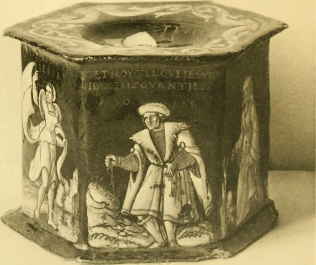 An illustration from Catalogue of the mediaeval ivories, enamels, jewellery, gems and miscellaneous objects bequeathed to the museum by Frank McClean, 1912, leaf 186