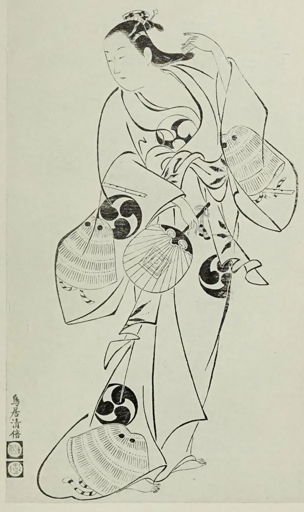 An illustration from Catalogue of a memorial exhibition of Japanese color prints from the collection of the late Clarence Buckingham : with notes explanatory and descriptive and an introductory essay by Frederick William Gookin : [held] January 12 to February 21, 1915, 1915, leaf 61