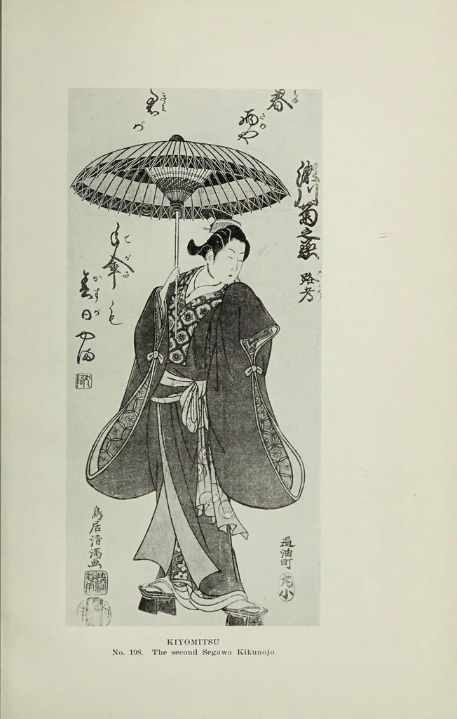 An illustration from Catalogue of a memorial exhibition of Japanese color prints from the collection of the late Clarence Buckingham : with notes explanatory and descriptive and an introductory essay by Frederick William Gookin : [held] January 12 to February 21, 1915, 1915, leaf 87