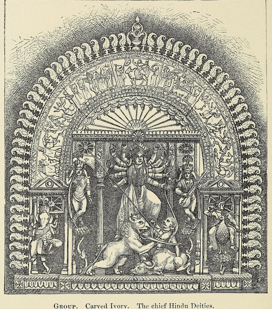 An illustration from ... Catalogue of the objects of Indian art exhibited in the South Kensington Museum ... Illustrated by woodcuts, and by a map of India showing the localities of various art industries, 1874, leaf 156