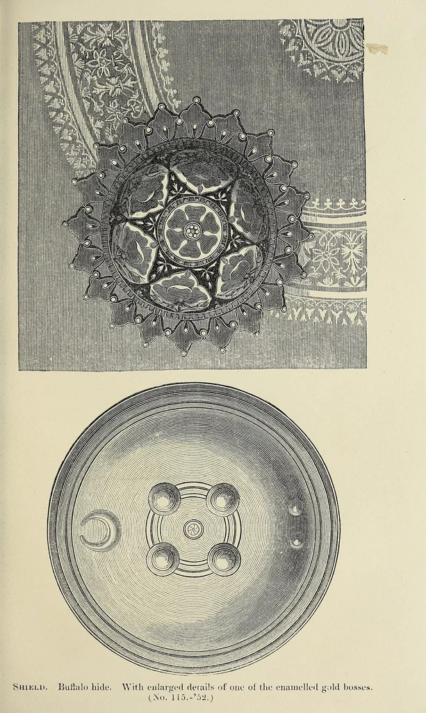 An illustration from ... Catalogue of the objects of Indian art exhibited in the South Kensington Museum ... Illustrated by woodcuts, and by a map of India showing the localities of various art industries, 1874, leaf 181