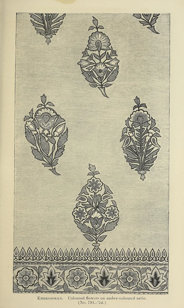 An illustration from ... Catalogue of the objects of Indian art exhibited in the South Kensington Museum ... Illustrated by woodcuts, and by a map of India showing the localities of various art industries, 1874, leaf 305