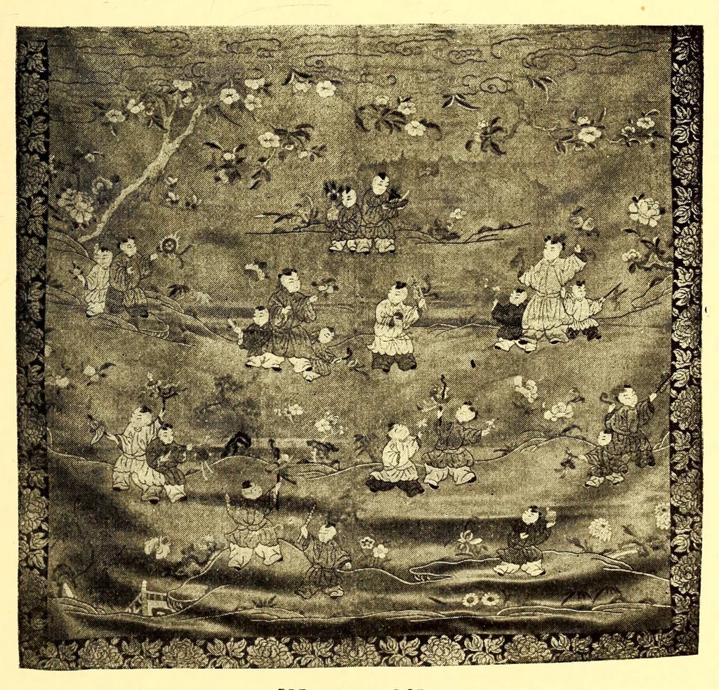 An illustration from Catalogue of Old Chinese Rugs, Brocades and Embroideries Bolts of Rare Silk and a few Decorative Paintings : Gathered in Peking by Frederick Moore of Peking and New York, 1917, leaf 29
