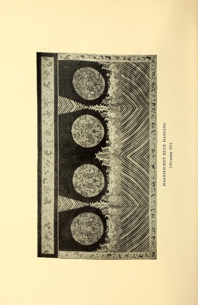 An illustration from Catalogue of Old Chinese Rugs, Brocades and Embroideries Bolts of Rare Silk and a few Decorative Paintings : Gathered in Peking by Frederick Moore of Peking and New York, 1917, leaf 56