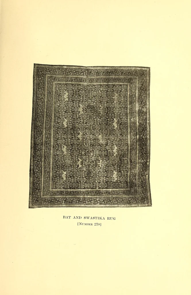 An illustration from Catalogue of Old Chinese Rugs, Brocades and Embroideries Bolts of Rare Silk and a few Decorative Paintings : Gathered in Peking by Frederick Moore of Peking and New York, 1917, leaf 83