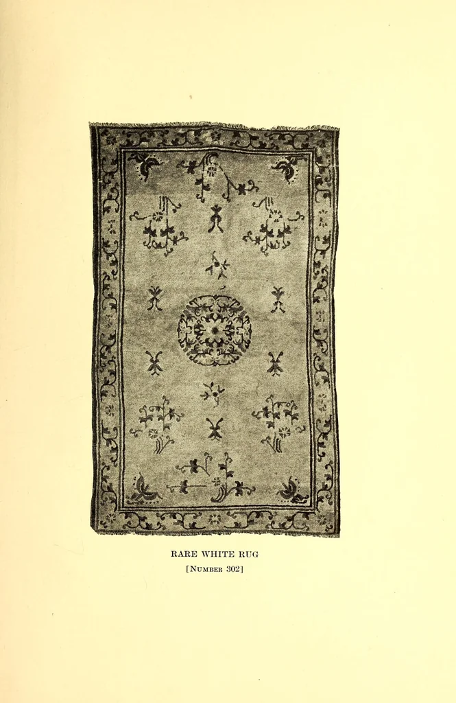 An illustration from Catalogue of Old Chinese Rugs, Brocades and Embroideries Bolts of Rare Silk and a few Decorative Paintings : Gathered in Peking by Frederick Moore of Peking and New York, 1917, leaf 95