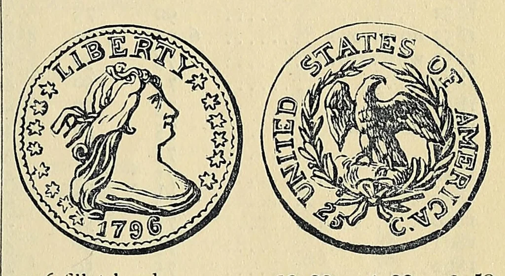 An illustration from Catalogue of old coins, stamps, curios, 1890, leaf 11