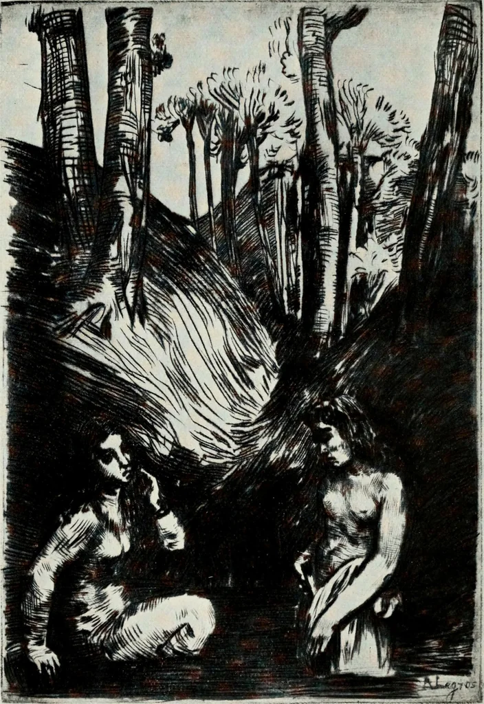 An illustration from A catalogue of paintings, drawings, etchings and lithographs, 1922, leaf 108
