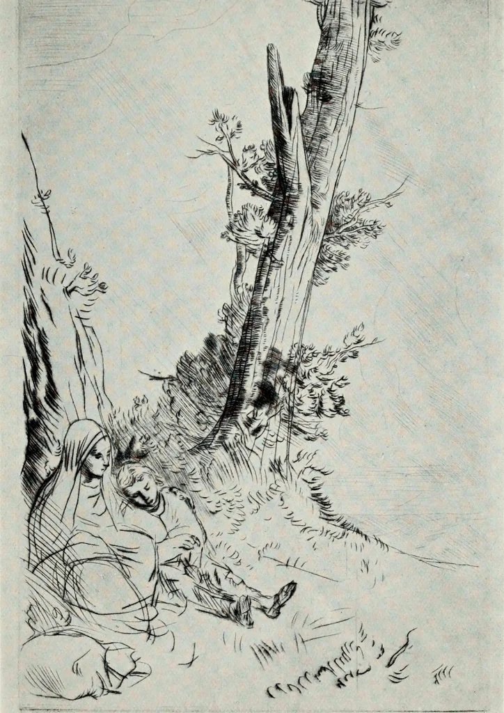 An illustration from A catalogue of paintings, drawings, etchings and lithographs, 1922, leaf 110