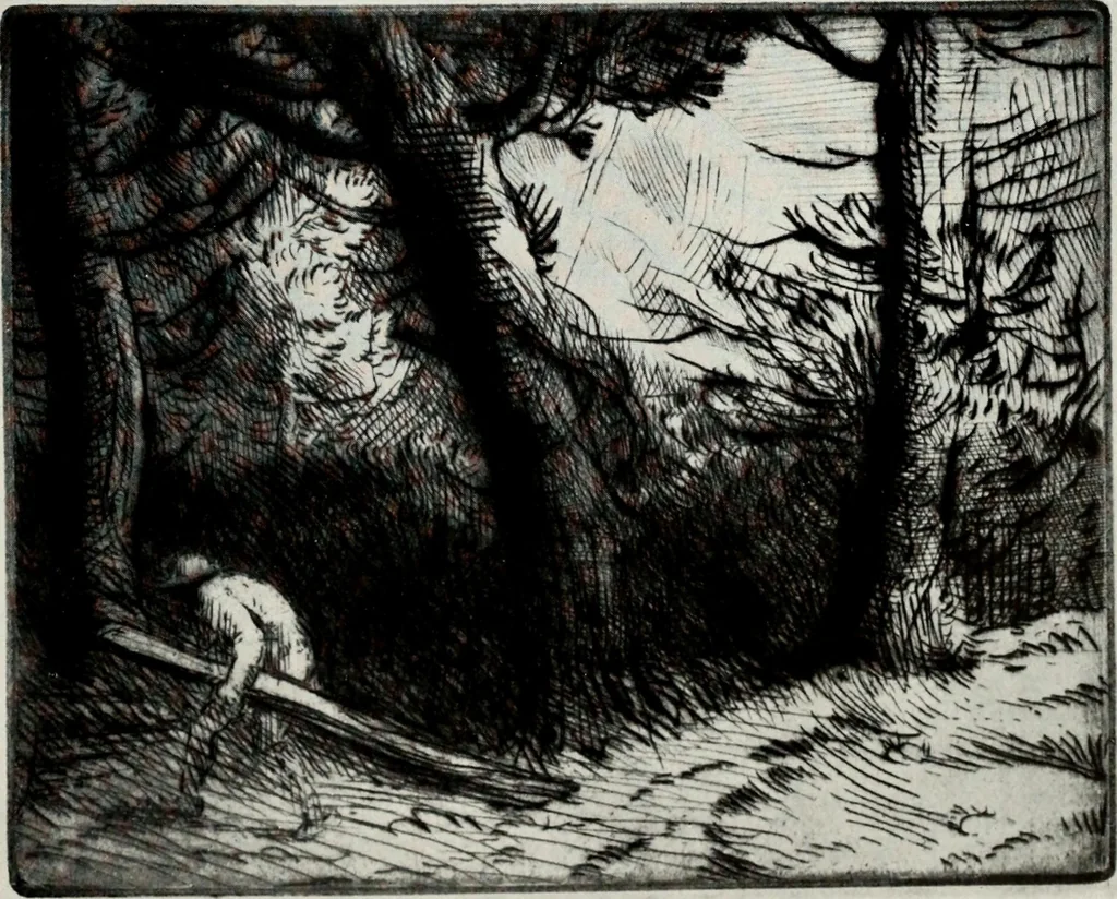 An illustration from A catalogue of paintings, drawings, etchings and lithographs, 1922, leaf 126