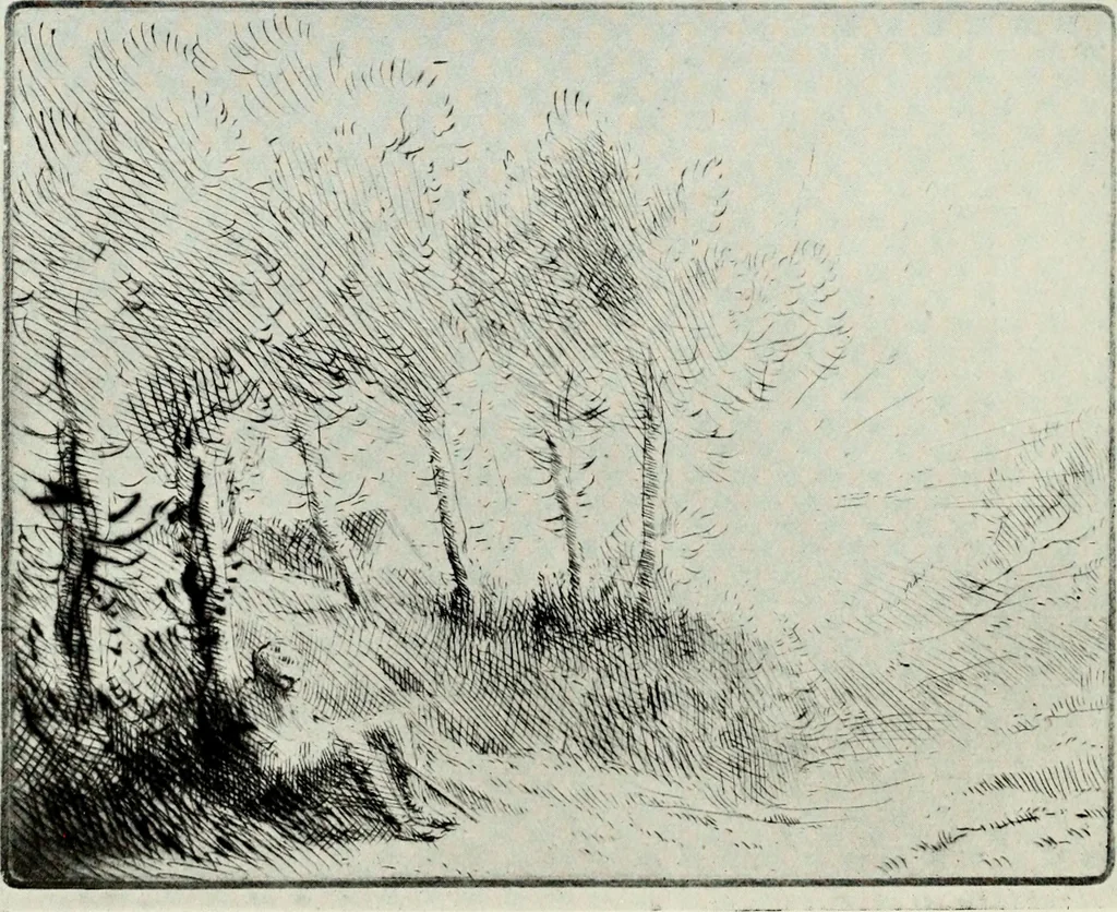 An illustration from A catalogue of paintings, drawings, etchings and lithographs, 1922, leaf 129