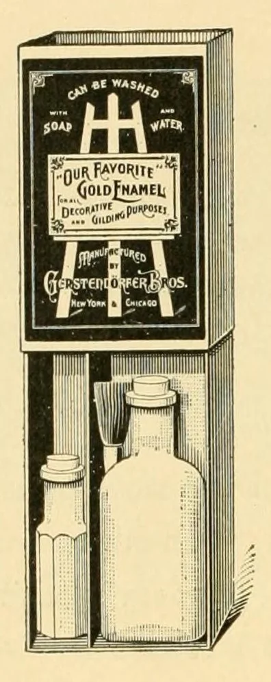 An illustration from Catalogue of paints, oils, varnishes, brushes, artists' materials, plate and window glass, mirrors and beveled plates, painters' and paper hangers' supplies., 1901, leaf 28