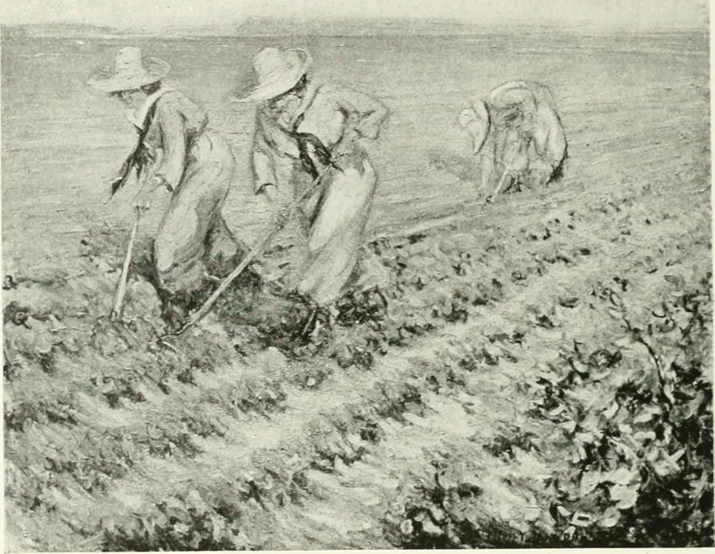 An illustration from Catalogue of pictures, sculpture, drawings, etchings and lithographs done by Canadian artists in Canada : under the authority of the Canadian War Memorials Fund and exhibited for the first time at the Art Gallery of Toronto, from October 18th to November 12th, 1919, 1919, leaf 17