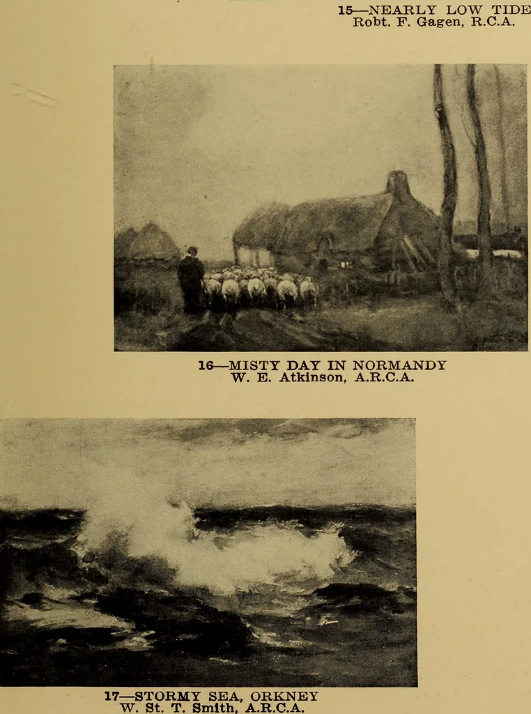 An illustration from Catalogue of pictures and sculpture given by Canadian artists in aid of the patriotic fund ... Toronto, December the thirtieth, nineteen-fourteen., 1914, leaf 14