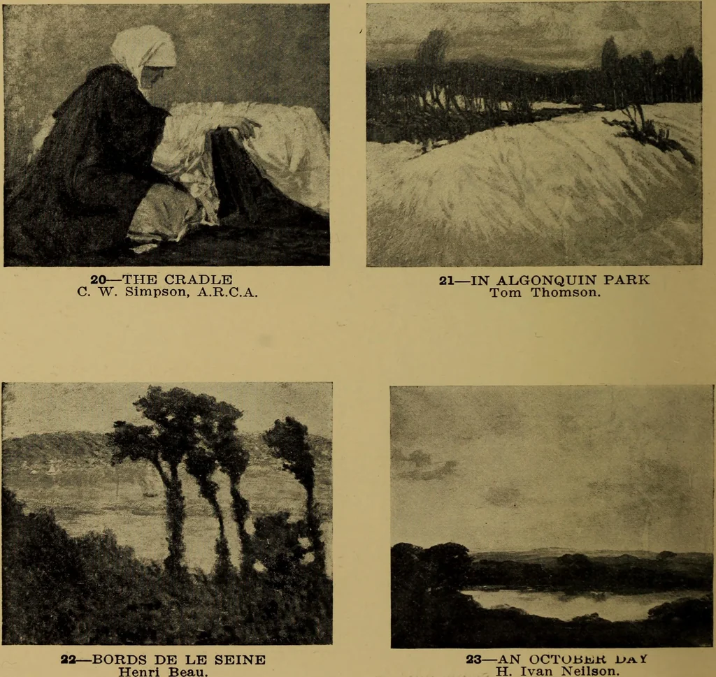 An illustration from Catalogue of pictures and sculpture given by Canadian artists in aid of the patriotic fund ... Toronto, December the thirtieth, nineteen-fourteen., 1914, leaf 15