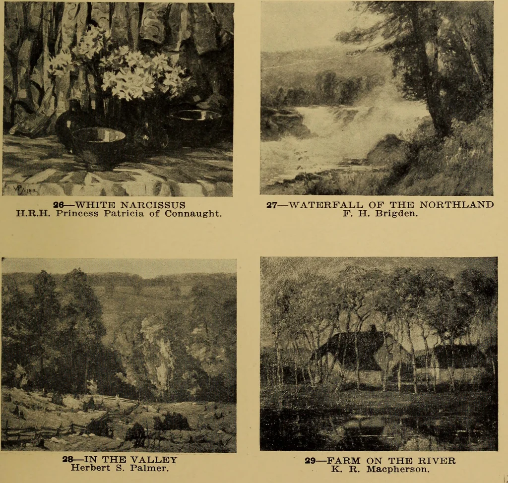 An illustration from Catalogue of pictures and sculpture given by Canadian artists in aid of the patriotic fund ... Toronto, December the thirtieth, nineteen-fourteen., 1914, leaf 16