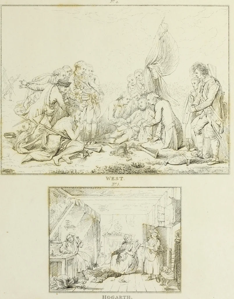 An illustration from A catalogue of the pictures at Grosvenor House, London : with etchings from the whole collection, 1821, leaf 18