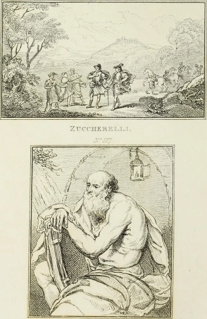 An illustration from A catalogue of the pictures at Grosvenor House, London : with etchings from the whole collection, 1821, leaf 201