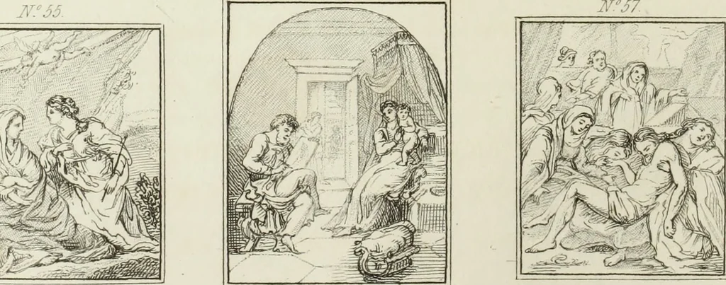 An illustration from A catalogue of the pictures at Grosvenor House, London : with etchings from the whole collection, 1821, leaf 87