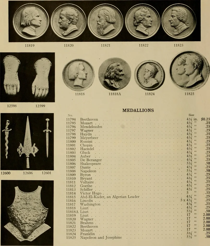 An illustration from Catalogue of plaster reproductions from antique, medieval and modern sculpture : subjects for art schools made and for sale by P.P. Caproni, 1913, leaf 107