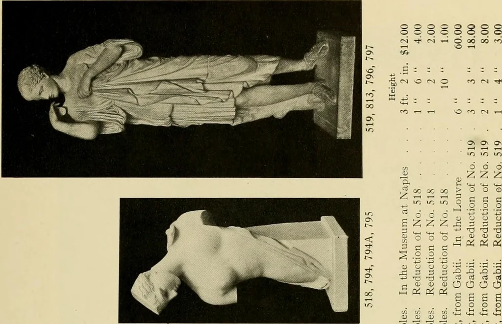 An illustration from Catalogue of plaster reproductions from antique, medieval and modern sculpture : subjects for art schools made and for sale by P.P. Caproni, 1913, leaf 14