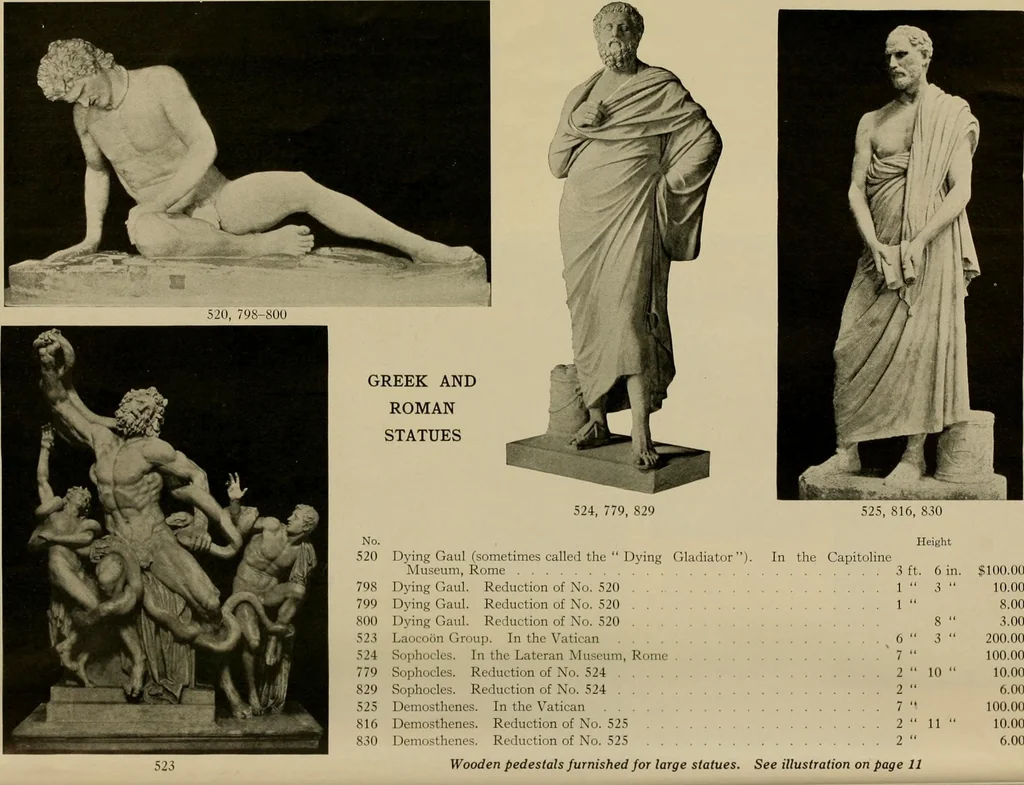 An illustration from Catalogue of plaster reproductions from antique, medieval and modern sculpture : subjects for art schools made and for sale by P.P. Caproni, 1913, leaf 15