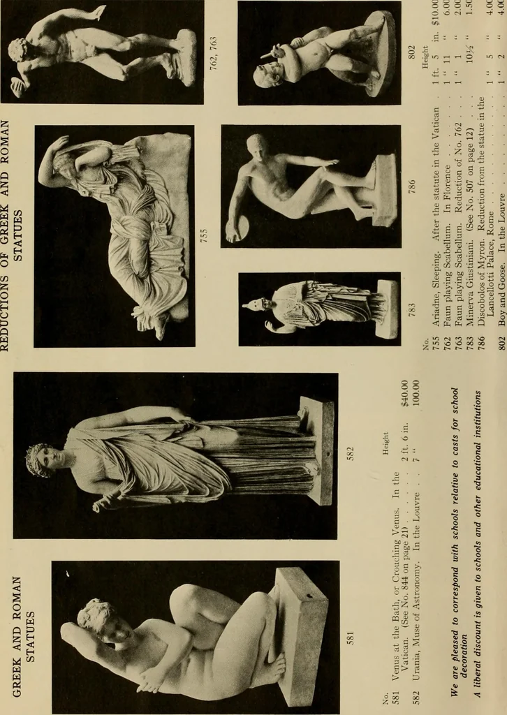 An illustration from Catalogue of plaster reproductions from antique, medieval and modern sculpture : subjects for art schools made and for sale by P.P. Caproni, 1913, leaf 21