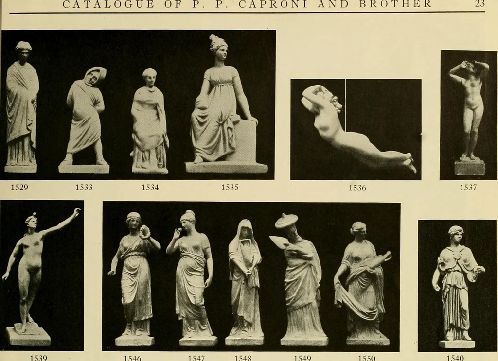 An illustration from Catalogue of plaster reproductions from antique, medieval and modern sculpture : subjects for art schools made and for sale by P.P. Caproni, 1913, leaf 24