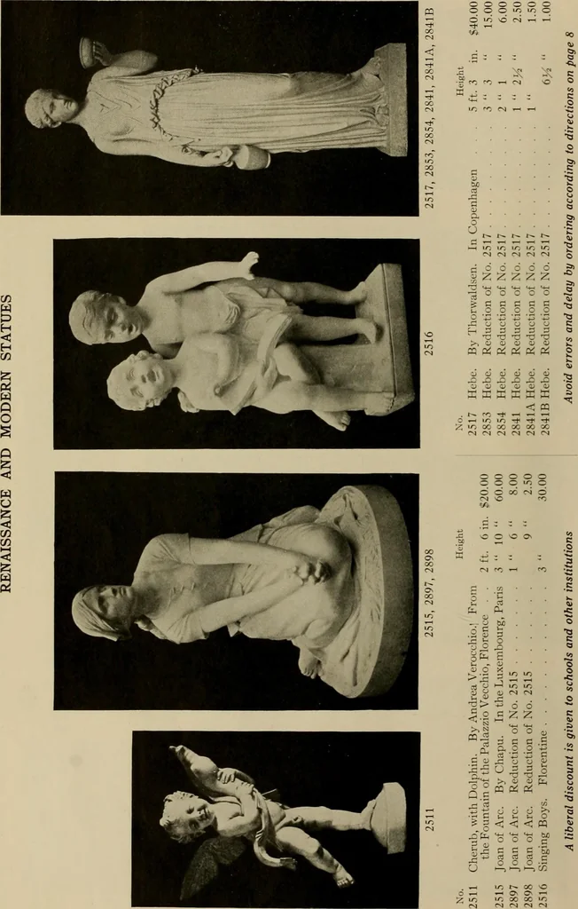An illustration from Catalogue of plaster reproductions from antique, medieval and modern sculpture : subjects for art schools made and for sale by P.P. Caproni, 1913, leaf 29