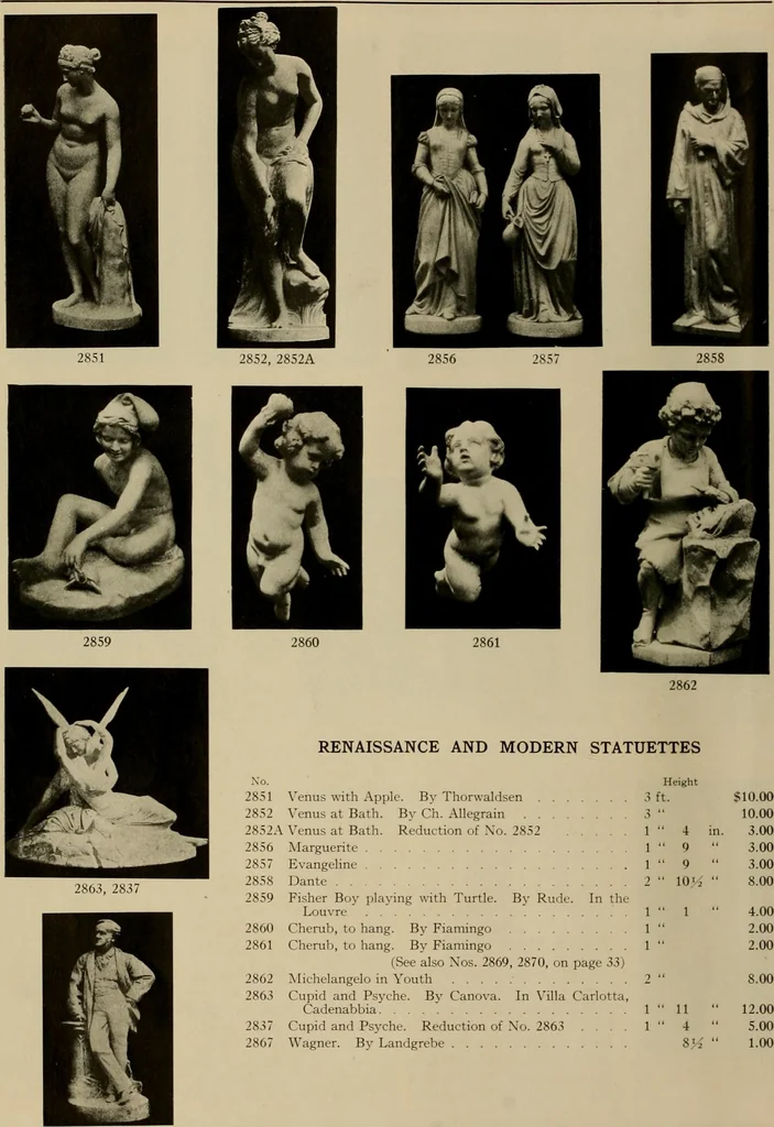 An illustration from Catalogue of plaster reproductions from antique, medieval and modern sculpture : subjects for art schools made and for sale by P.P. Caproni, 1913, leaf 33