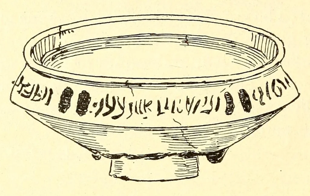 An illustration from Catalogue of rare and beautiful Greek, Egyptian, Byzantine and other glass, Persian and other pottery, old enamels, Sumptuous textiles and many other ancient objects of extraordinary interest : to be sold at unrestricted public sale by order of Dikran Khan Kelekian, 1903, leaf 134