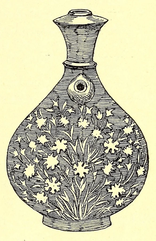 An illustration from Catalogue of rare and beautiful Greek, Egyptian, Byzantine and other glass, Persian and other pottery, old enamels, Sumptuous textiles and many other ancient objects of extraordinary interest : to be sold at unrestricted public sale by order of Dikran Khan Kelekian, 1903, leaf 161