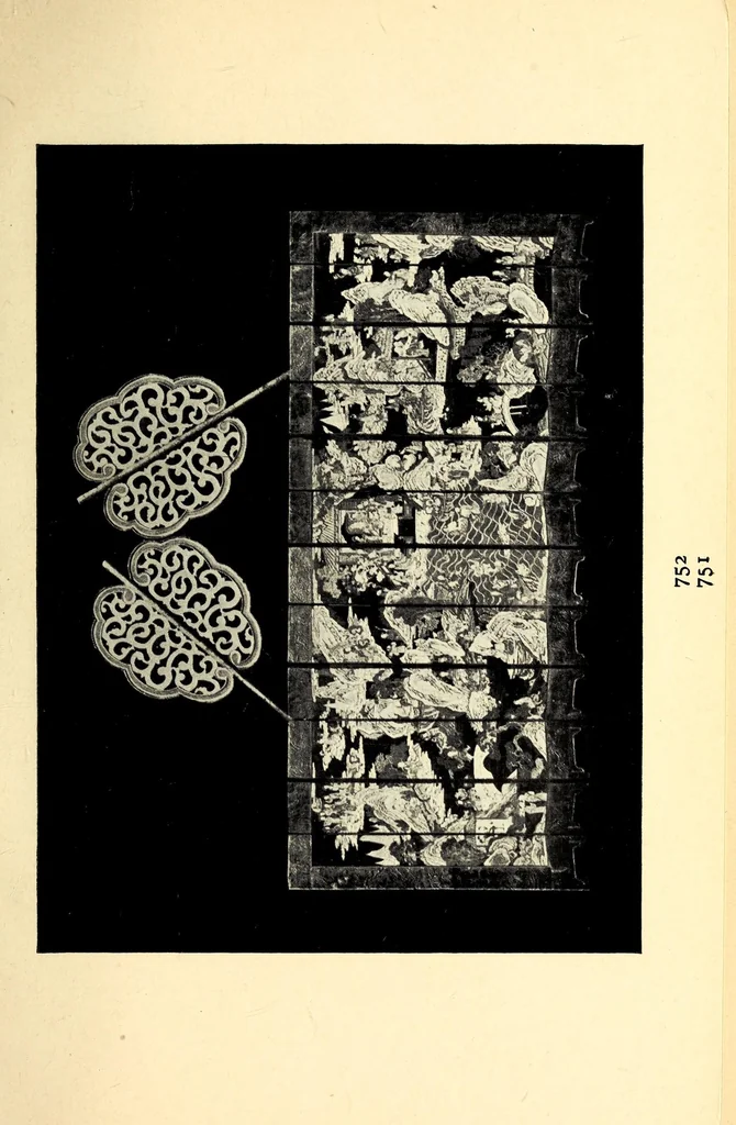 An illustration from Catalogue of rare objects in brass, leathers, and wood illustrating the art of old Japan : to be sold at unrestricted public sale by order of Mr. Bunkio Matsuki, 1903, leaf 153