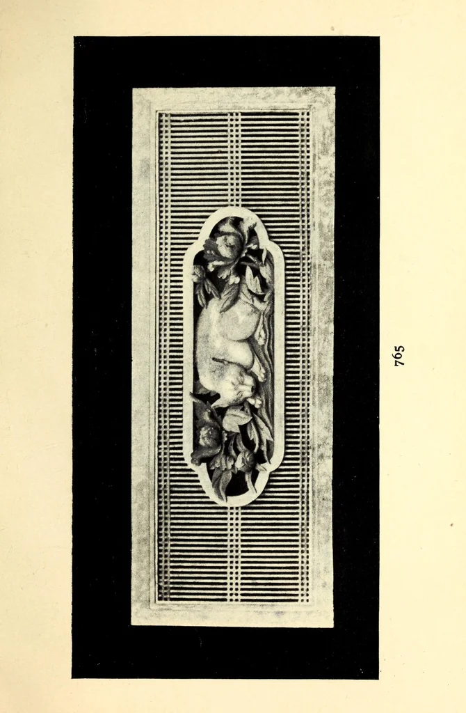 An illustration from Catalogue of rare objects in brass, leathers, and wood illustrating the art of old Japan : to be sold at unrestricted public sale by order of Mr. Bunkio Matsuki, 1903, leaf 169