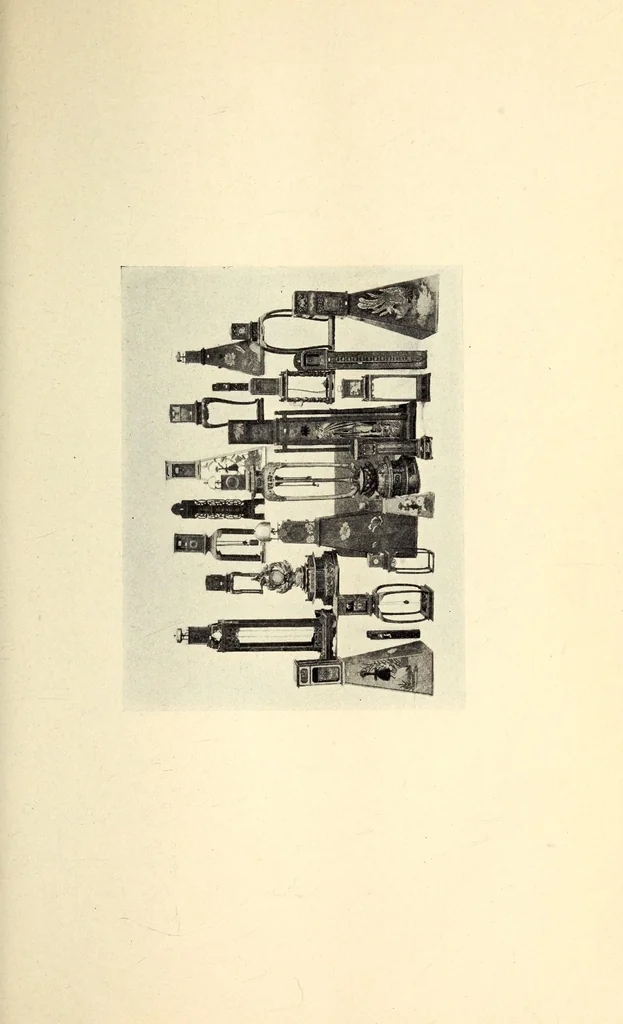 An illustration from Catalogue of rare and superb collection of antique clocks, armors and musical instruments from Japan and China, 1904, leaf 89