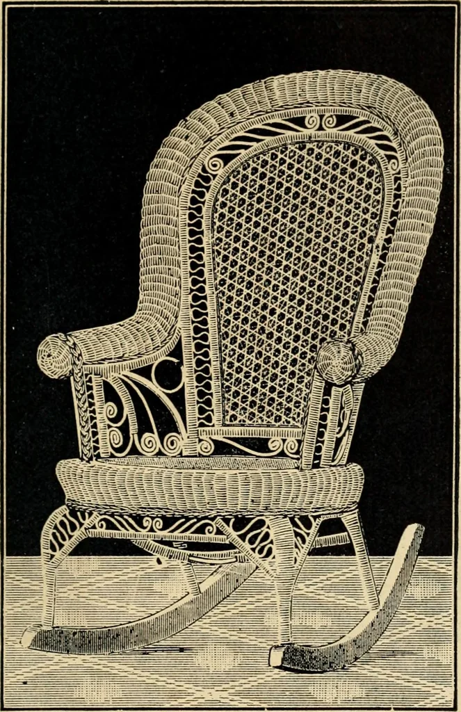 An illustration from Catalogue of rattan and reed furniture, 1891, leaf 12