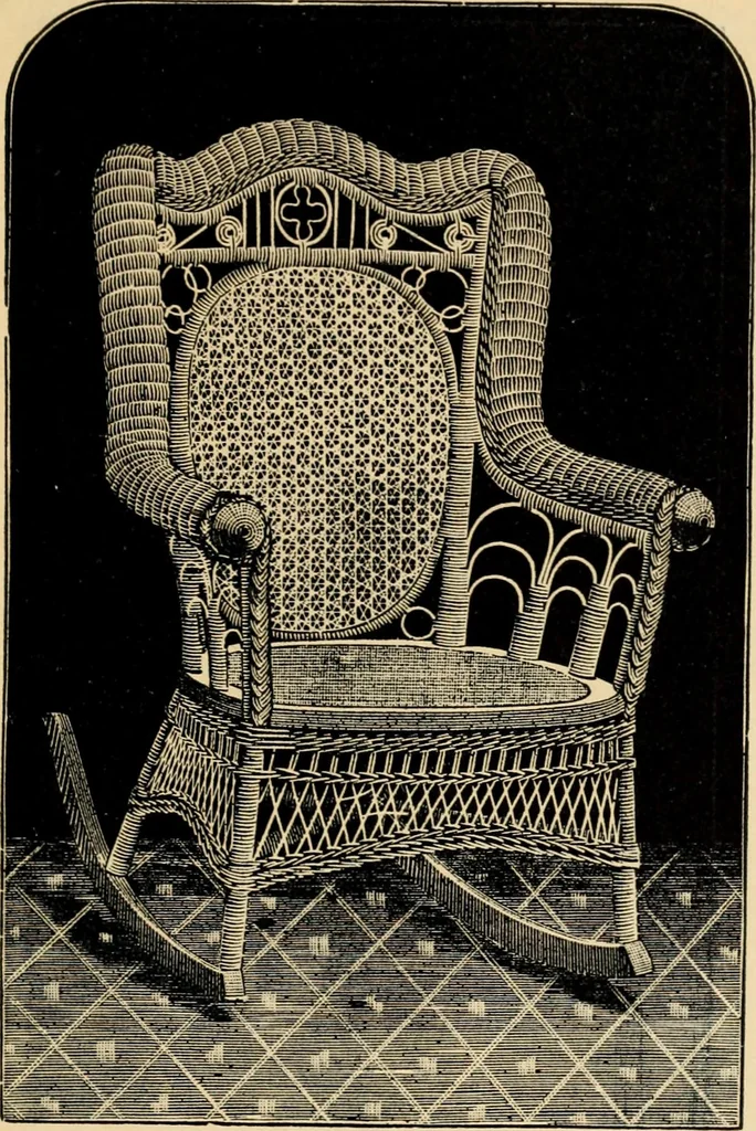 An illustration from Catalogue of rattan and reed furniture, 1891, leaf 14